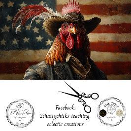 Decoupage USA Patriotic Rooster Flag Seidenpapier