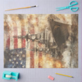 Decoupage USA Warship auf See Seidenpapier (Basteln)
