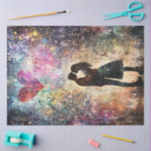 Decoupage Valentine Couple Sharing a Kiss Seidenpapier (Basteln)