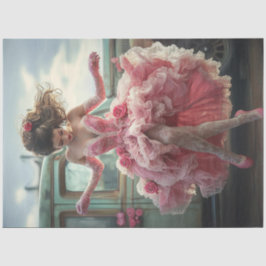 Decoupage Valentine Day Lady Tanzen Vintag Truck Seidenpapier