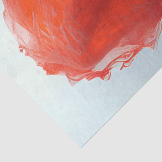 Decoupage Valentine Rotes Herz Schöne Frau Seidenpapier (Ausschnitt)