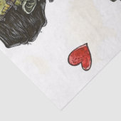 Decoupage Valentine Skeleton Couple Floating Heart Seidenpapier (Ausschnitt)