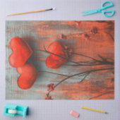 Decoupage Valentine Textured Heart Art Seidenpapier (Basteln)