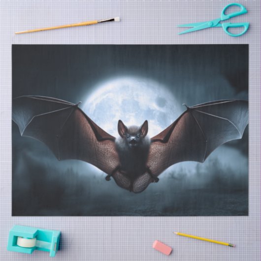 Decoupage Vampire Gothic Bat Moon Seidenpapier (Basteln)