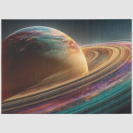 Decoupage Vibranet Planet Surface Gold Lila Aquama Seidenpapier