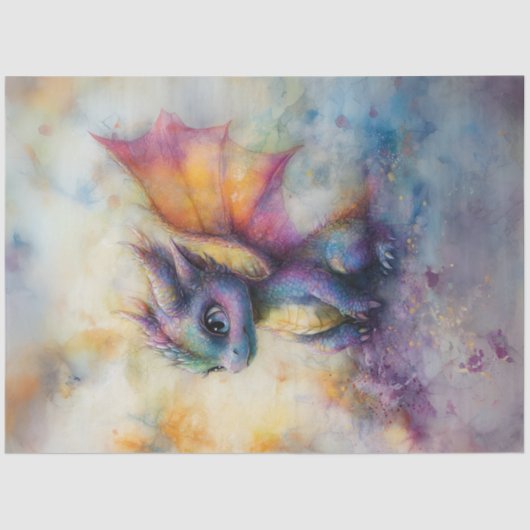 Decoupage Vibranly Baby Fantasy Dragon Seidenpapier (Vorderseite)