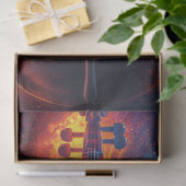 Decoupage Vibranly Feuer Violin Seidenpapier (Geschenk)