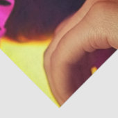 Decoupage Vibrann Frau Hues Yellow Green Lila Seidenpapier (Ausschnitt)