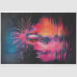 Decoupage Vibranred Colored Wackadoodle Bird Seidenpapier