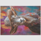 Decoupage Vibranred Cowboy Goat Seidenpapier (Vorderseite)