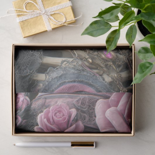 Decoupage Victorian Gothic Skeleton Seidenpapier (Geschenk)