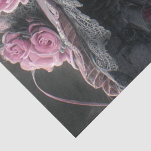 Decoupage Victorian Gothic Skeleton Seidenpapier (Ausschnitt)