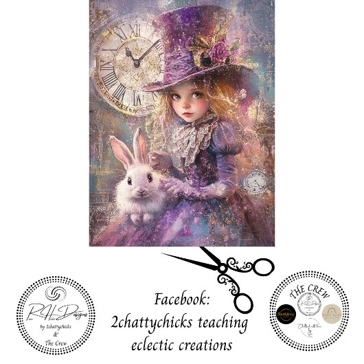 Decoupage Viktorianisch Alice Wonderland Themenwel Seidenpapier