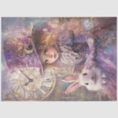 Decoupage Viktorianisch Alice Wonderland Themenwel Seidenpapier (Vorderseite)