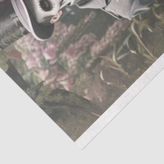 Decoupage Viktorianisch Skeleton Couple Seidenpapier (Ausschnitt)