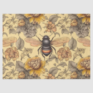 Decoupage, Viktorianische Biene, elegante Bienen & Seidenpapier