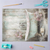 Decoupage Vintag Blassblauen Tube Seidenpapier (Basteln)
