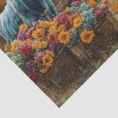 Decoupage Vintag Blue Truck Highland Cow Seidenpapier (Detail)