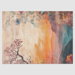 Decoupage Vintag BoHo Sunset Lake Seidenpapier