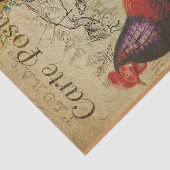 Decoupage Vintag Ephemera Rooster Farm Postkarte Seidenpapier (Ausschnitt)