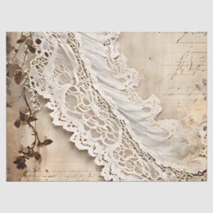 Decoupage Vintag Lace Trimm Seidenpapier