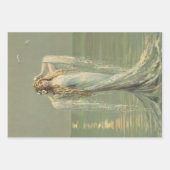 Decoupage Vintag Mermaid Sea Nymph Geschenkpapier Set (Vorderseite 2)