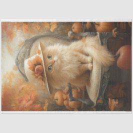 Decoupage Vintag Sophisticated Cream Cat Seidenpapier