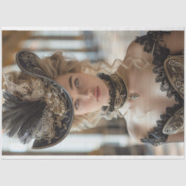 Decoupage Vintag Southern Belle Charlotte Seidenpapier