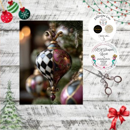 Decoupage Vintag Teardrop Weihnachtsschmuck Seidenpapier