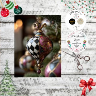 Decoupage Vintag Teardrop Weihnachtsschmuck Seidenpapier