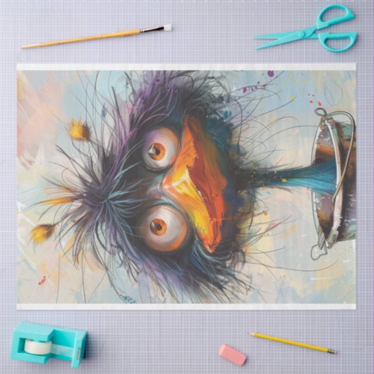 Decoupage Wackadoodle Paint Bird Seidenpapier (Basteln)