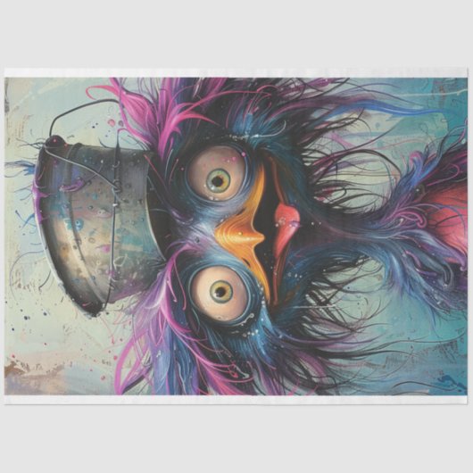 Decoupage Wackadoodle Urban Bird Seidenpapier (Vorderseite)