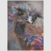 Decoupage Wackadoodle Vibrant Strauß Emu Seidenpapier (Vorderseite)