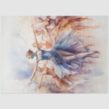 Decoupage Watercolor Ballet Tänzer Flower Colors