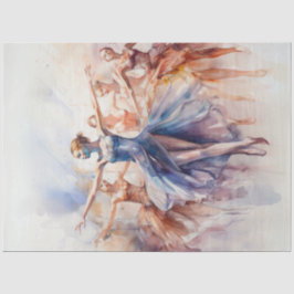 Decoupage Watercolor Ballet Tänzer Flower Colors Seidenpapier