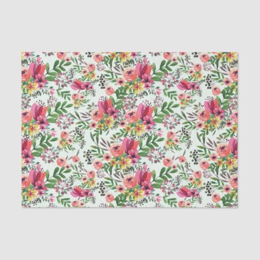Decoupage Watercolor Floral Blume Seidenpapier (Vorderseite)