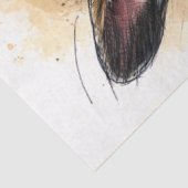 Decoupage Watercolor Splashes Frenchie Bulldog  Seidenpapier (Ausschnitt)