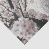 Decoupage Waterfall Pink Tree Ruhiger Pool Seidenpapier (Ausschnitt)