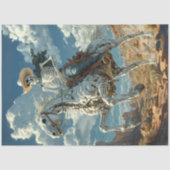 Decoupage Weathered Skeleton Cowboy on Horse Seidenpapier (Vorderseite)