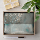 Decoupage Weißer Pfau Frosted Elegance  Seidenpapier (Geschenk)