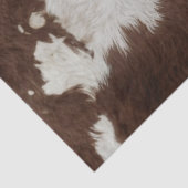 Decoupage Western Brown White Cowhide Texture Seidenpapier (Ausschnitt)