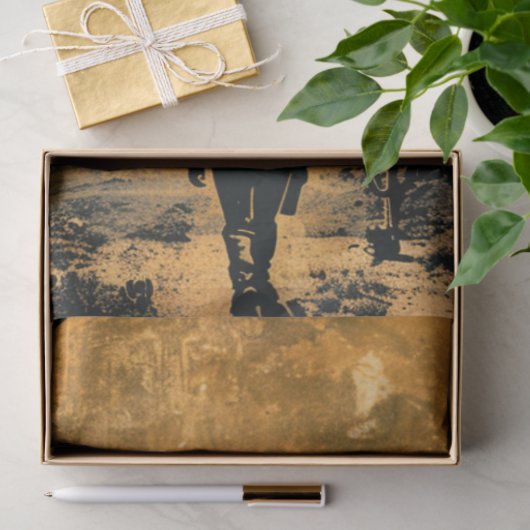 Decoupage Western Cowboy Wüste Landschaft Moon Seidenpapier (Geschenk)