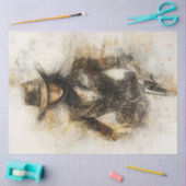 Decoupage Western Cowgirl Pencil Kunst Mystik Seidenpapier (Basteln)