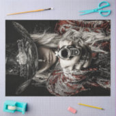 Decoupage Western Frontier Lady Sheriff Seidenpapier (Basteln)