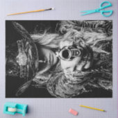 Decoupage Western Lady Sheriff vs Jack McGraw Seidenpapier (Basteln)