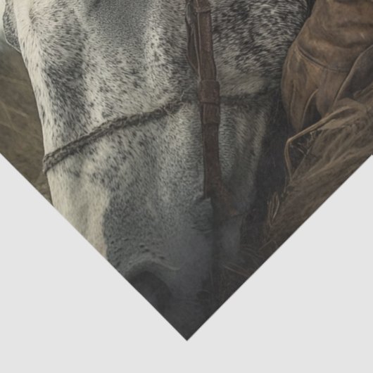 Decoupage Western Lifestyle Cowboy Hornapping Seidenpapier (Detail)