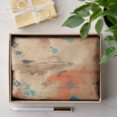 Decoupage Western Skull Türkis Imitats Hintergrund Seidenpapier (Geschenk)