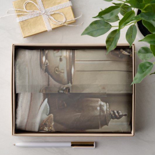 Decoupage Whimsical 3 Schweine Schachtel Kleider Seidenpapier (Geschenk)