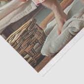 Decoupage Whimsical 3 Schweine Schachtel Kleider Seidenpapier (Ausschnitt)