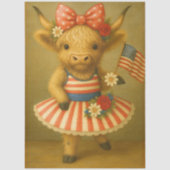 Decoupage Whimsical 4th July Highland Tutu   Seidenpapier (Vorderseite)
